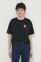 Converse t-shirt bawełniany 10024784.A01 czarny