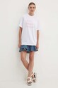 Drivemebikini tricou din bumbac Sole Mare Vacanze 2020.DRV.023.WHP alb