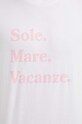 Drivemebikini tricou din bumbac Sole Mare Vacanze 2020.DRV.023.WHP