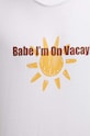 Drivemebikini tricou din bumbac On Vacay 2024.DRV.027.WHB