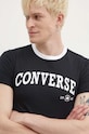 Converse tricou din bumbac 10026365.A02 negru