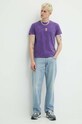 Kaotiko t-shirt bawełniany fioletowy AM007.01.G002