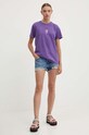 Kaotiko t-shirt bawełniany AM007.01.G002 fioletowy