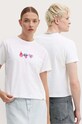 Kaotiko tricou din bumbac imprimeu alb AM074.01.M002