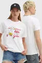 biały Kaotiko t-shirt bawełniany Unisex