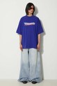 Odjeća Pamučna majica VETEMENTS Campaign Logo T-Shirt UE64TR440N plava