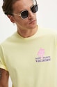Drivemebikini tricou din bumbac Sole Mare Vacanze 2024.DRV.010.LY galben SS24