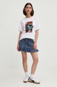 Converse t-shirt in cotone 10026425.A02 bianco