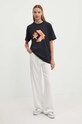 Converse tricou din bumbac 10026417.A01 negru SS24