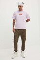 Converse tricou din bumbac 10026466.A03 roz SS24