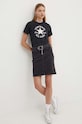 Converse t-shirt bawełniany 10026362.A02 czarny SS24