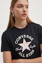 Converse t-shirt bawełniany czarny 10026362.A02