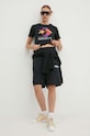 Odzież Converse t-shirt bawełniany 10026364.A02 czarny