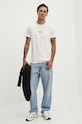 Kaotiko tricou din bumbac AN003.01.G002 bej SS24