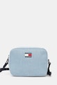 Kabelka Tommy Jeans hladký modrá AW0AW17289