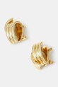 Náušnice Anine Bing Crossover Ribbed Earrings ostatné zlatá A.15.10727