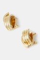 Anine Bing earrings Crossover Ribbed Earrings golden A.15.10727