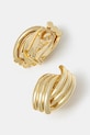 Anine Bing earrings Crossover Ribbed Earrings A.15.10727 golden SS25