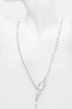 Ασημένιο κολιέ AMBUSH Pearl Strand Necklace ασημί 12115268