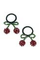 Дитячі резинки для волосся Konges Sløjd 2 PACK CHERRY HAIR ELASTIC 2-pack KS102745 зелений SS25