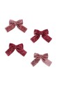 Детские заколки для волос Konges Sløjd 4 PACK GLITTER BOW HAIR CLIPS 4 шт KS102927 розовый SS25