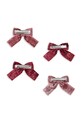 Девочка Детские заколки для волос Konges Sløjd 4 PACK GLITTER BOW HAIR CLIPS 4 шт KS102927 розовый
