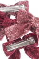 Детские заколки для волос Konges Sløjd 4 PACK GLITTER BOW HAIR CLIPS 4 шт розовый KS102927