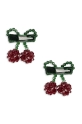 Dziewczynka Konges Sløjd spinki do włosów dziecięce 2 PACK CHERRY HAIR CLIP 2-pack KS103014 zielony