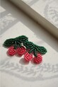 Τσιμπιδάκια Konges Sløjd 2 PACK PEARLY HAIR CLIPS CHERRY κόκκινο KS103302
