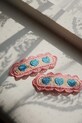 Дитячі шпильки для волосся Konges Sløjd 2 PACK HEART EMBROIDERY HAIR CLIP рожевий KS103217