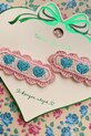 Дитячі шпильки для волосся Konges Sløjd 2 PACK HEART EMBROIDERY HAIR CLIP рожевий KS103217