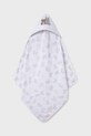 Дитячий бавовняний рушник з капюшоном Mayoral Newborn Для немовлят білий 9917.2G.Newborn.PPYH