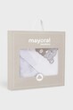 Дитячий бавовняний рушник з капюшоном Mayoral Newborn білий 9917.2G.Newborn.PPYH