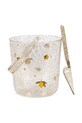 Konges Sløjd zestaw zabawek do piaskownicy GLITTER BUCKET AND SHOVEL PRINT beżowy KS104531