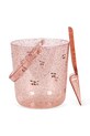 Konges Sløjd zestaw zabawek do piaskownicy GLITTER BUCKET AND SHOVEL PRINT różowy KS104531