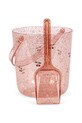 Konges Sløjd zestaw zabawek do piaskownicy GLITTER BUCKET AND SHOVEL PRINT KS104531 różowy SS25