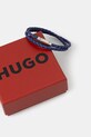Akcesoria HUGO bransoletka skórzana 50532309 fioletowy