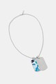 A Bathing Ape naszyjnik ABC camo dog tag Gift Box srebrny 1K80182002