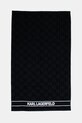 Βαμβακερή πετσέτα Karl Lagerfeld μαύρο A1W43001