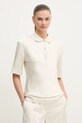 Polo tričko Calvin Klein propínací béžová K20K207977