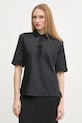 Calvin Klein tricou polo uni negru K20K207977