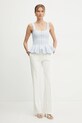 Top Elisabetta Franchi MK49B51E2 modrá SS25