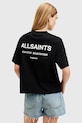 AllSaints tricou din bumbac OMNIUM LISA W137JB negru SS25