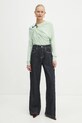 Victoria Beckham bluză 1125WTP006017A verde SS25
