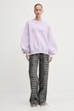 Rotate bluza bawełniana 1134251813 fioletowy SS25