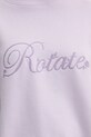 Памучен суичър Rotate 1134251813 виолетов