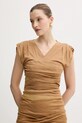 Ленена блуза Pinko стандартна зелен 104985.A2GF
