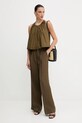 Pinko bluzka bawełniana 104953.A2CR brązowy SS25