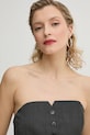 Samsoe Samsoe tricou din amestec de lana SAELLEN gri F24400131
