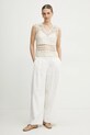Twinset bluzka bawełniana 251AP2501 beżowy SS25